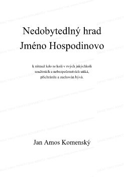 Nedobytedlný hrad Jméno Hospodinovo